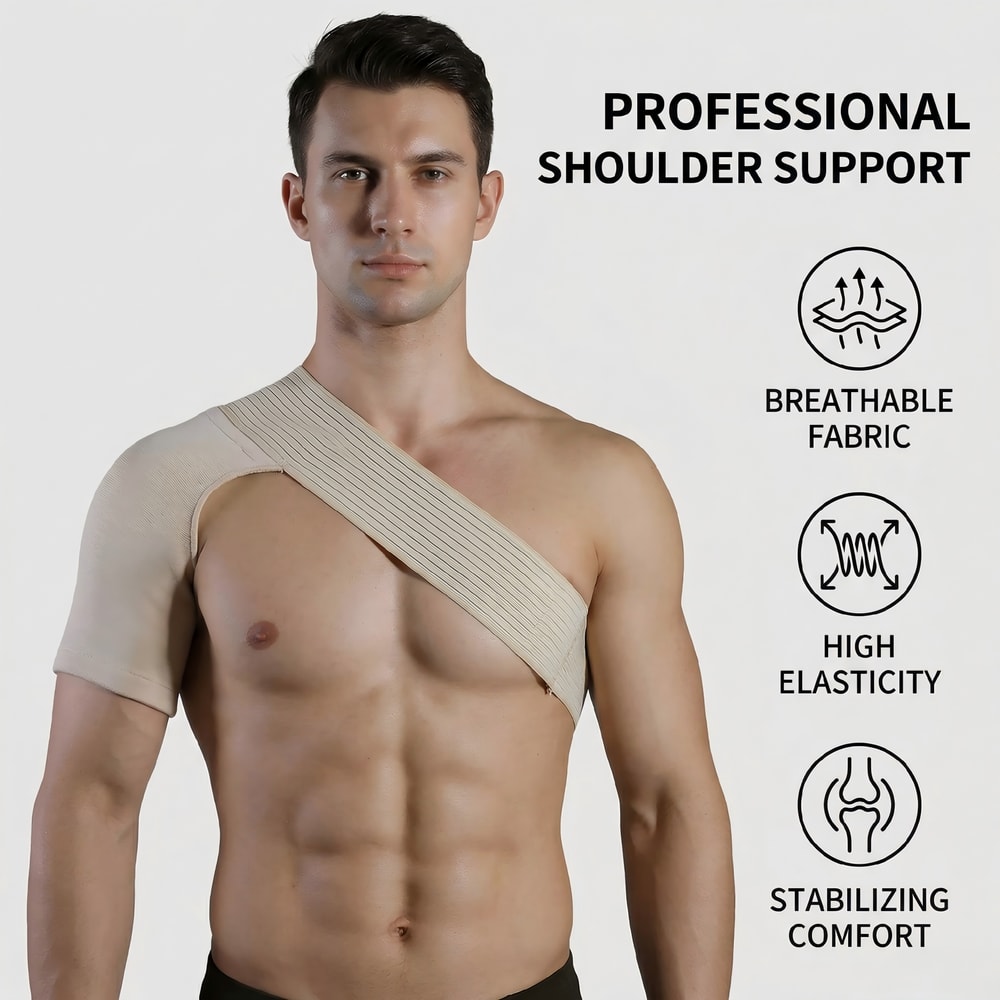 Adjustable Shoulder Brace For Rotator Cuff Support And Sports Recovery 4