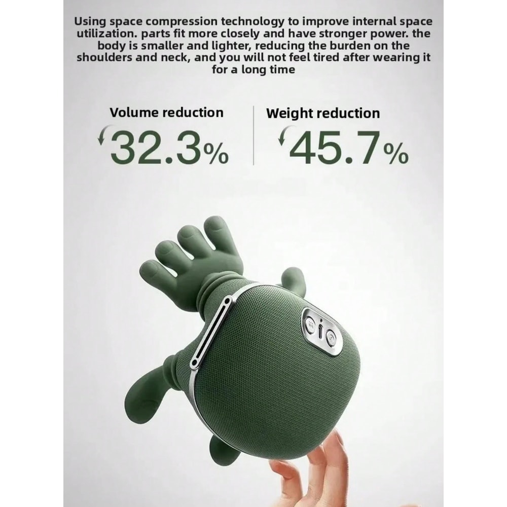 Cordless Heated Neck and Shoulder Massager with Deep Tissue Kneading