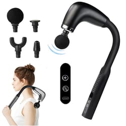 portable percussion massage gun for deep tissue relief electric massager with led touch screen