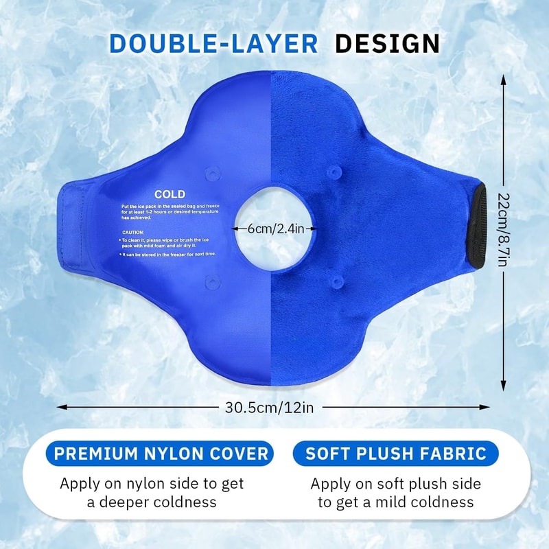 Knee Ice Pack for Injury Relief Reusable Hot Cold Gel Compression Wrap for Swelling and Pain