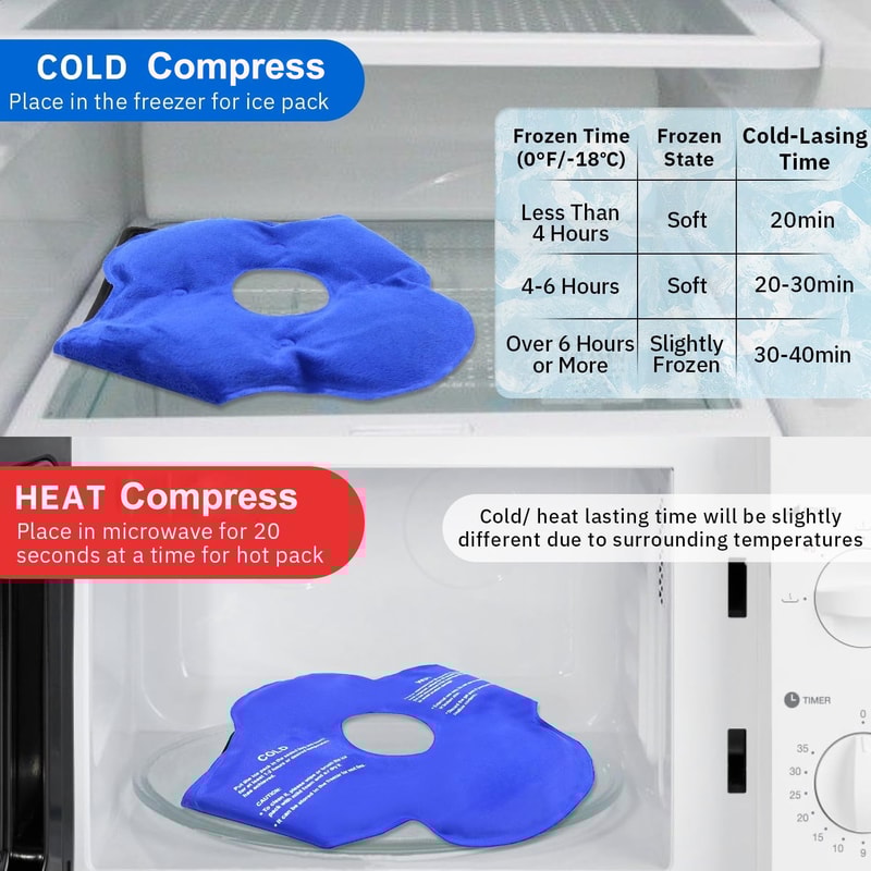 Knee Ice Pack for Injury Relief Reusable Hot Cold Gel Compression Wrap for Swelling and Pain