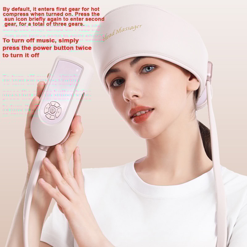 Airbag Head Massager with Heat Therapy for Scalp Relaxation and Stress Relief
