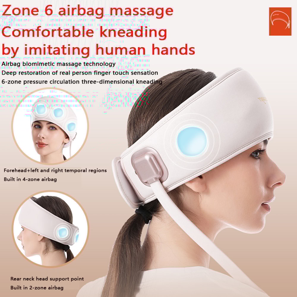 Airbag Head Massager with Heat Therapy for Scalp Relaxation and Stress Relief