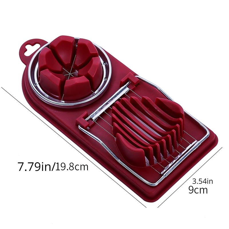 Stainless Steel Egg Slicer And Flower Shape Luncheon Meat Cutter 4