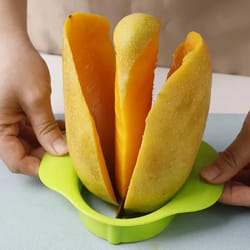 stainless steel mango slicer and corer with easy grip handles