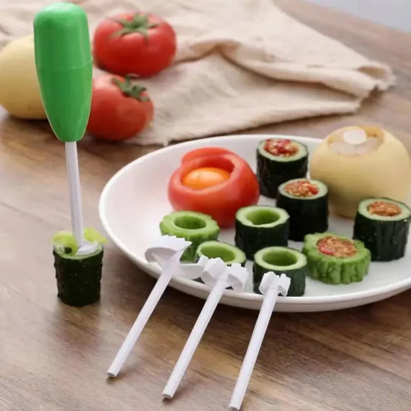 Vegetable Corer And Spiral Cutter Set For Stuffed Veggies 3