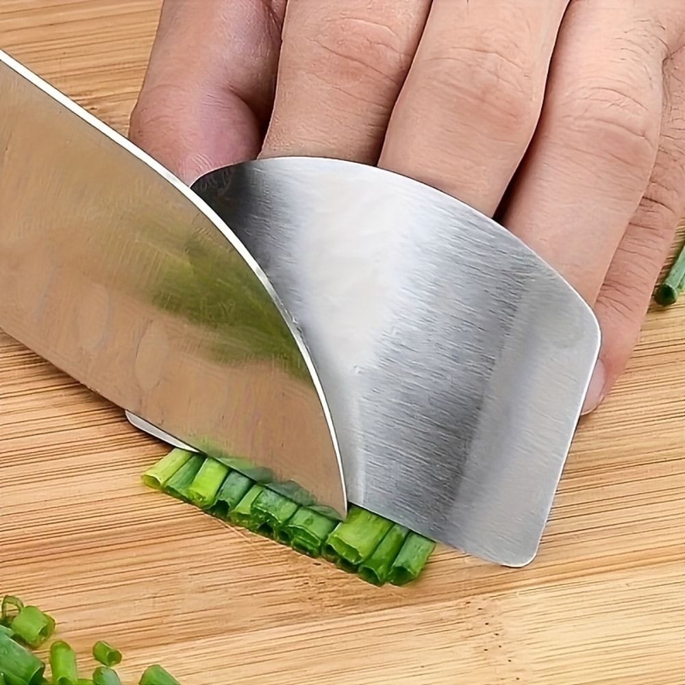 Stainless Steel Finger Guard for Cutting Vegetables Adjustable Kitchen Finger Protector