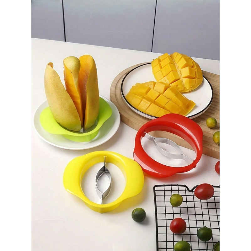 Mango Slicer and Peeler with Pit Remover Ergonomic Fruit Cutter