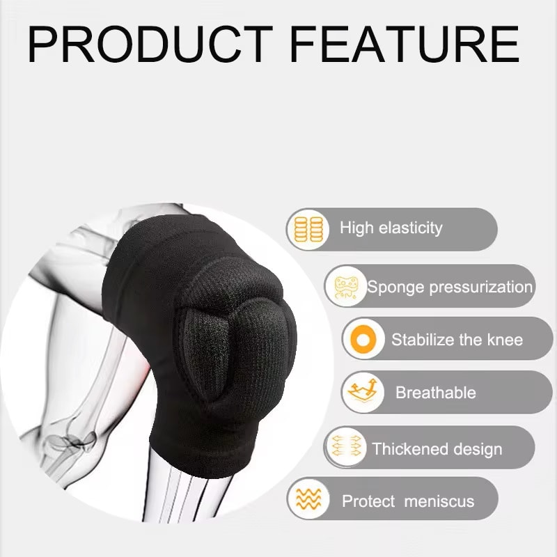 PowerGuard Basketball Knee Pads With Knee Support Brace For Gym Training 4