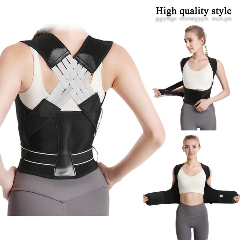 Breathable Posture Corrector Back Brace With Adjustable Shoulder Support For Women And Teens 0