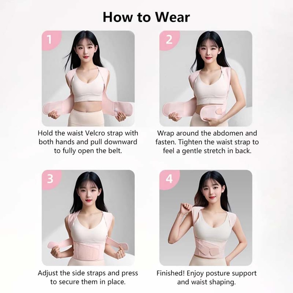 Adjustable Posture Corrector Back Support Belt For Men And Women 4