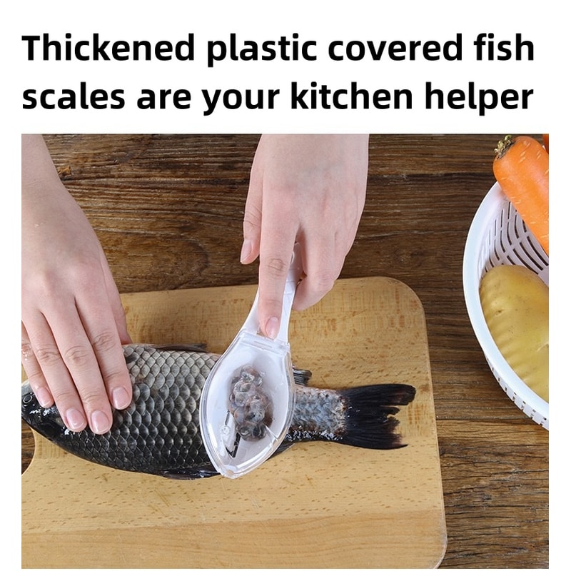Fish Scale Scraper With Lid Manual Fish Scaler For Clean Kitchen Prep 2
