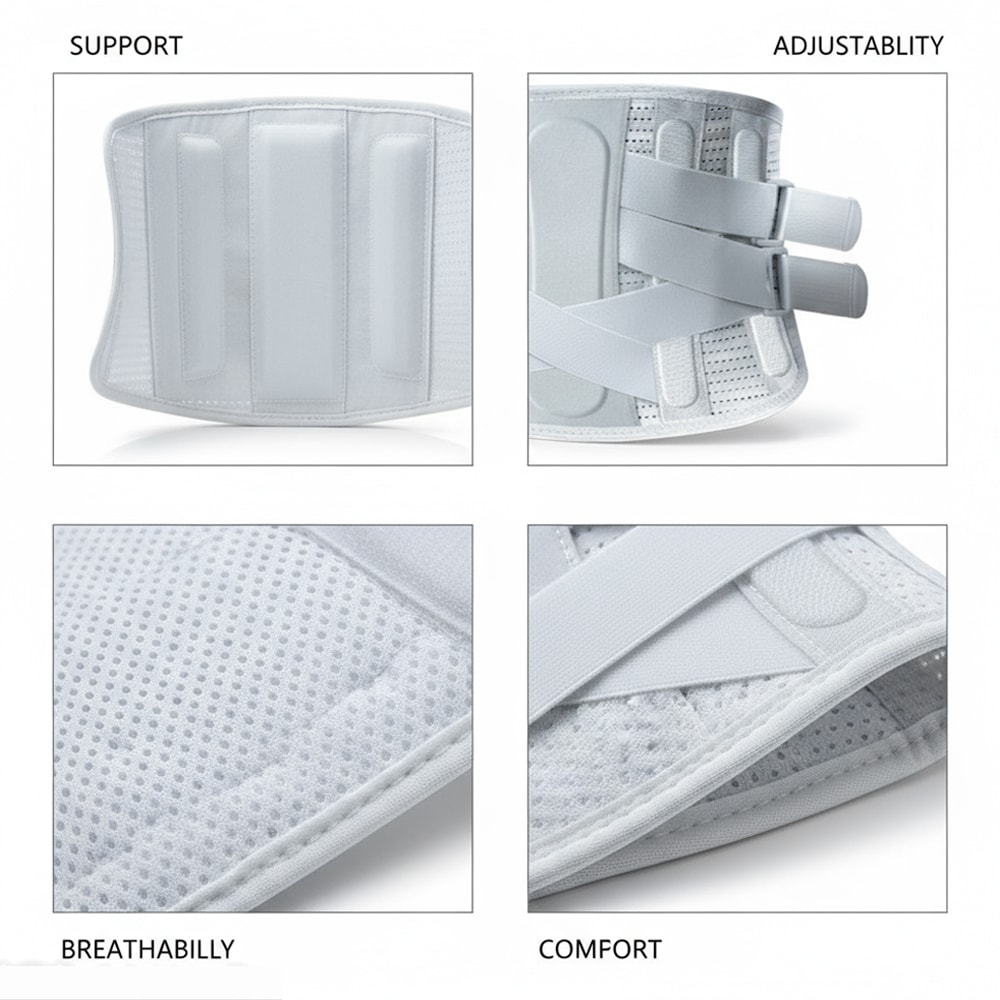 Lumbar Support Back Brace For Lower Back Pain Relief Sciatica Herniated Disc Support 3