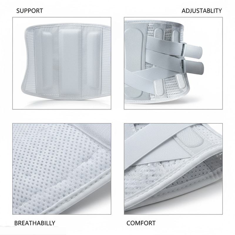 Lumbar Support Back Brace For Lower Back Pain Relief Sciatica Herniated Disc Support 3