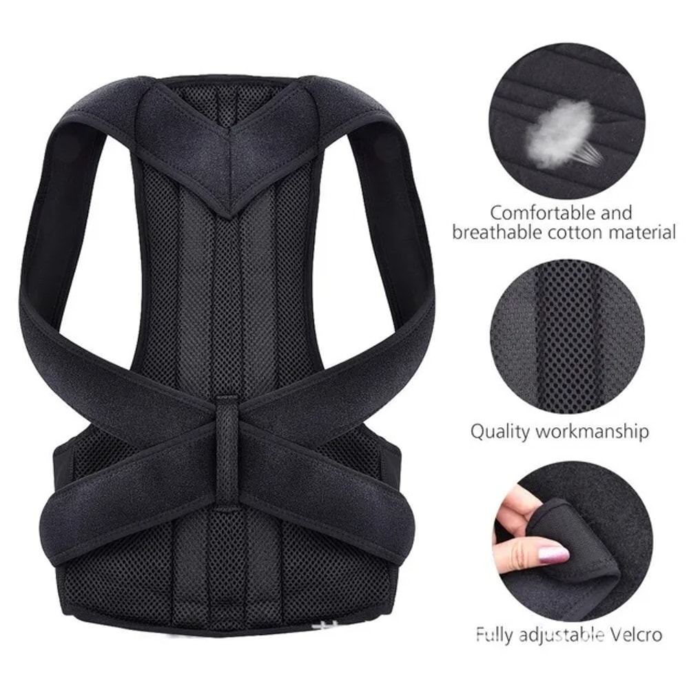 Adjustable Posture Corrector Belt Back Support Lumbar Brace For Shoulder And Spine Alignment 6