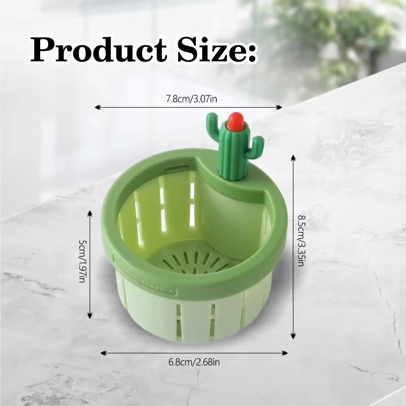 Cactus Sink Drain Strainer Automatic Dumping Basket & Multi-functional Waste Collector for Kitchen and Tub