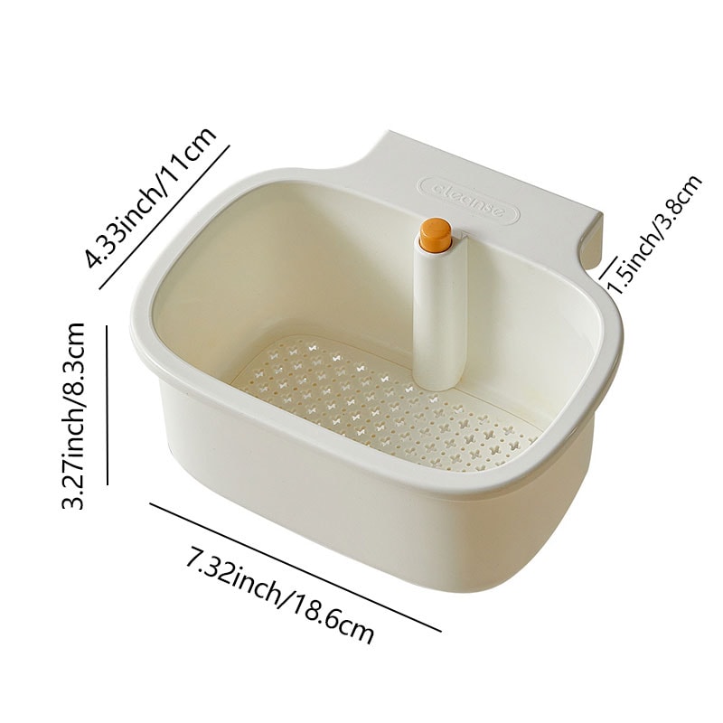 Kitchen Sink Filter Basket AntiLeak Drain Storage Rack With OneClick Press Design 6