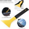 Car Window Tint Squeegee with Long Reach Handle Triangle Plastic Scraper for Vinyl Wrap, Glass Film, and Decals