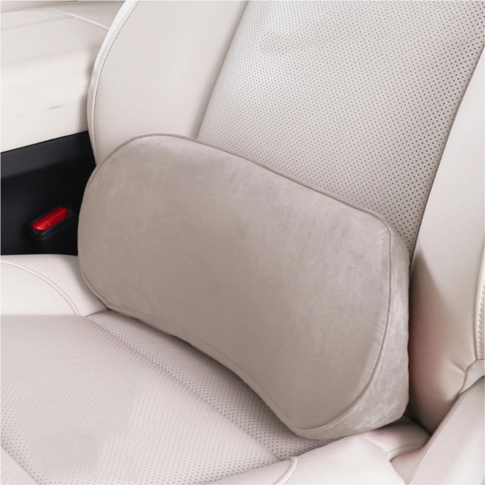 Car Memory Foam Lumbar Support Cushion Backrest for Driver & Travel Comfort