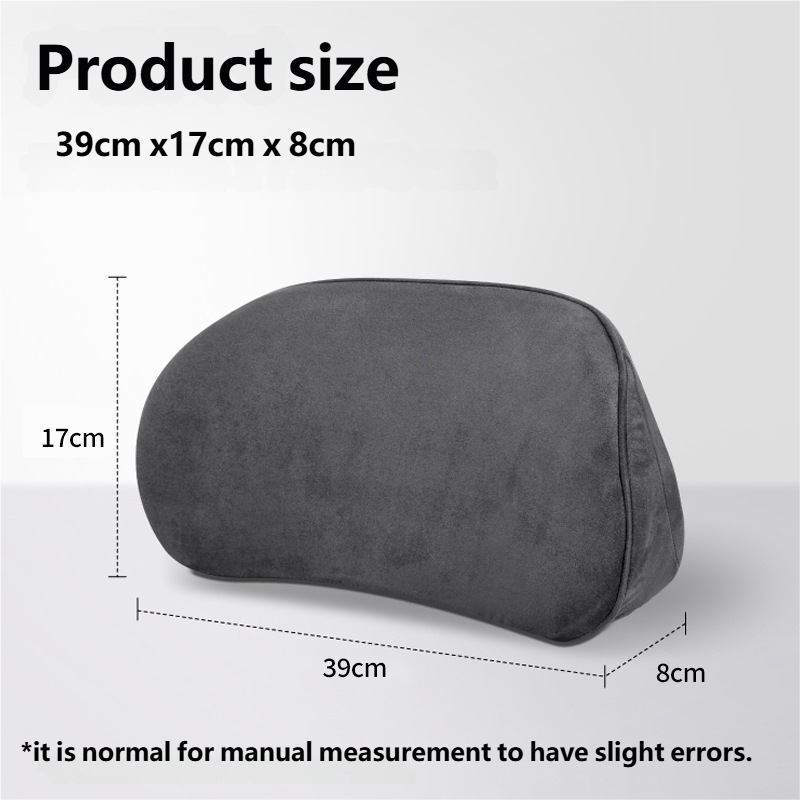 Car Memory Foam Lumbar Support Cushion Backrest for Driver & Travel Comfort