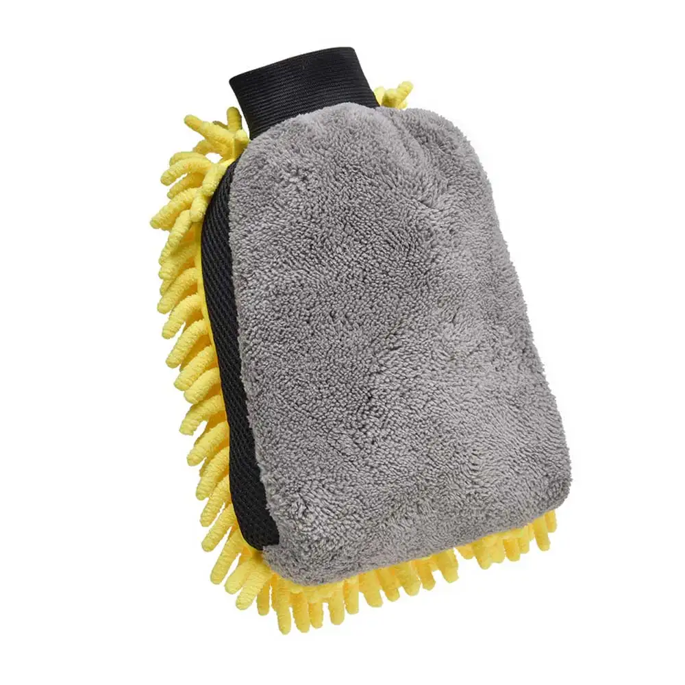 Car Wash Glove Soft Anti-Scratch Coral Mitt for Cleaning, Waxing, and Detailing