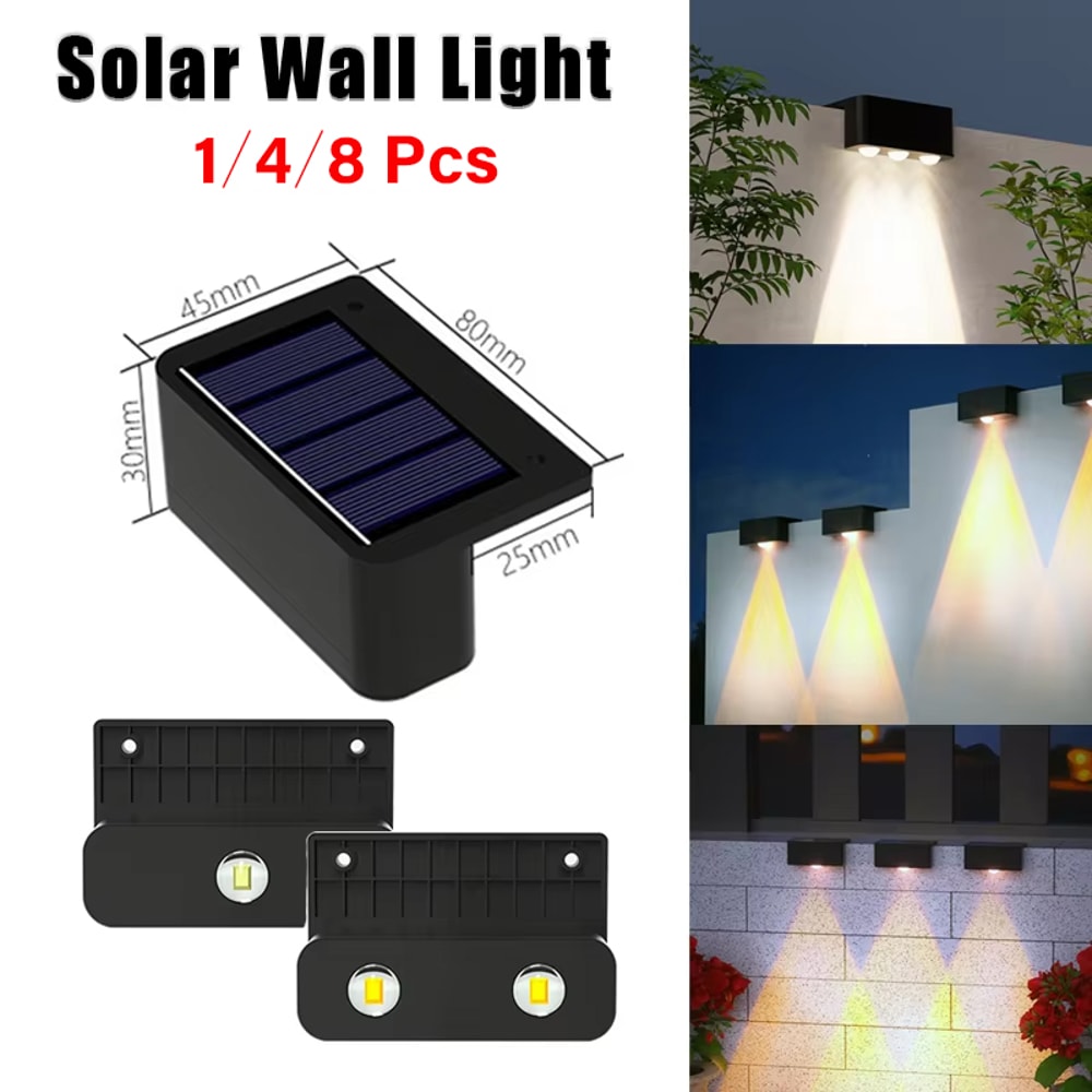 LED Solar Outdoor Lights Waterproof Porch Stair Decorative Lamp For Yard Pool Garden Fence 1