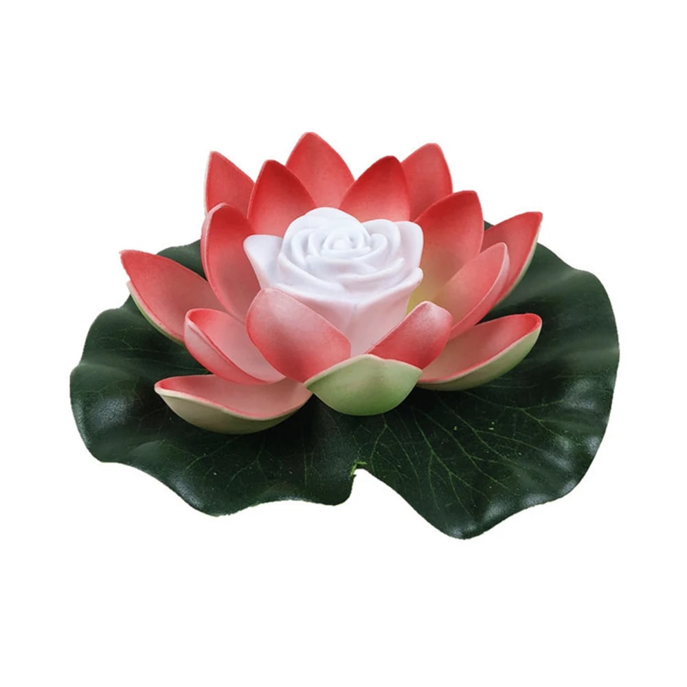 LED Waterproof Floating Lotus Light Battery Operated Artificial Lily Flower Night Lamp For Pond Poo 6