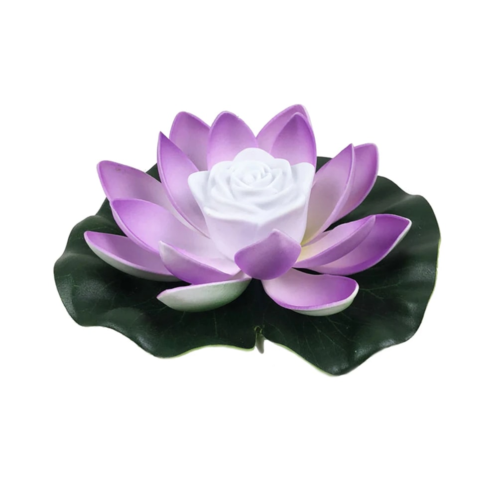 LED Waterproof Floating Lotus Light Battery Operated Artificial Lily Flower Night Lamp For Pond Poo 8
