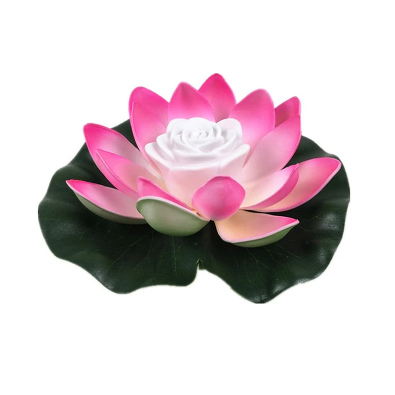 LED Waterproof Floating Lotus Light Battery Operated Artificial Lily Flower Night Lamp For Pond Poo 10