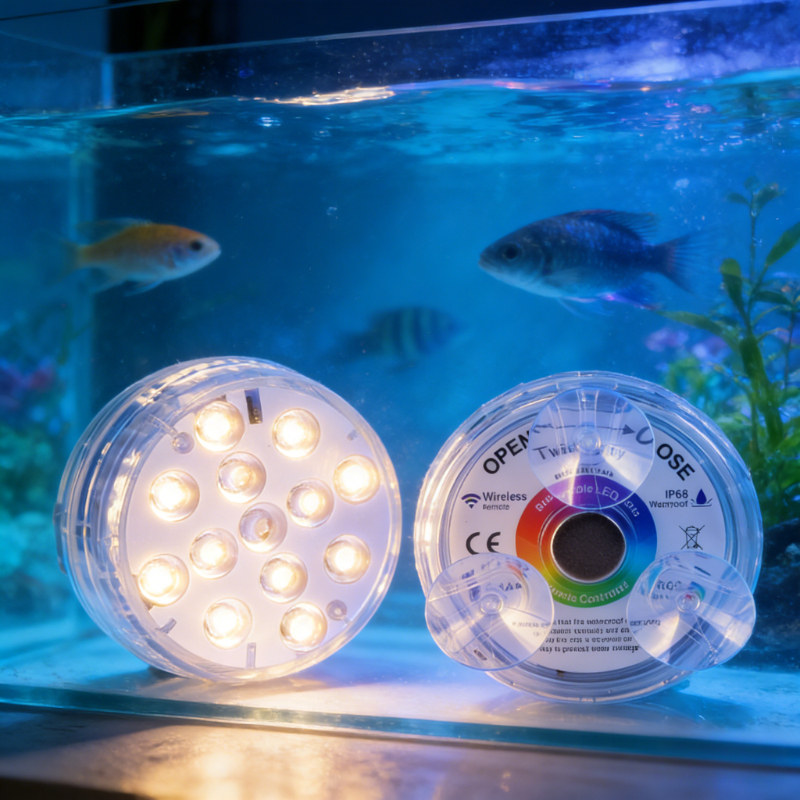 Rechargeable Submersible LED Pool Lights with Remote Waterproof Underwater LED Lights for Inground Pools and Pond