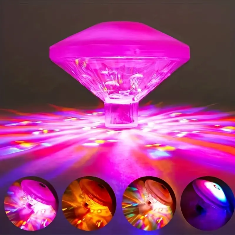 Floating RGB Underwater LED Disco Light Submersible Swimming Pool Spa Lamp With Color Changing Glow 3