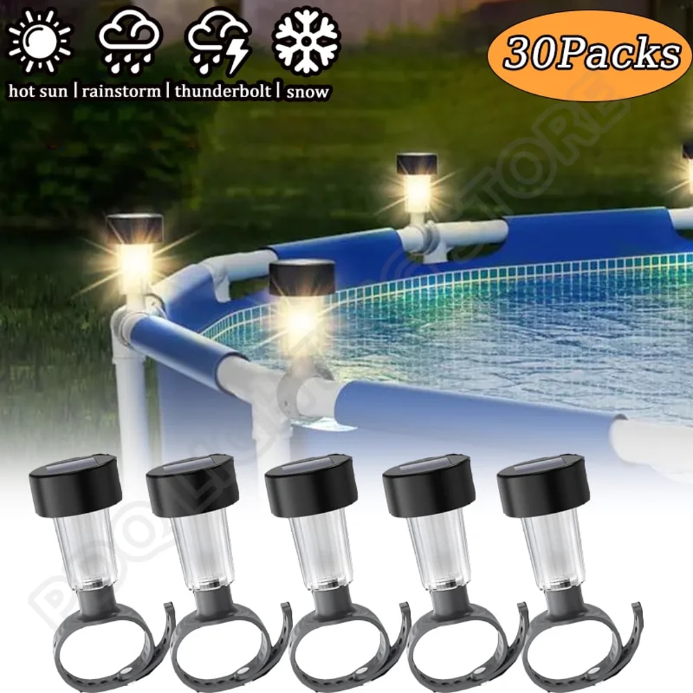 Solar Pool Light Frame For Outdoor Pool Fence Waterproof LED Lighting For Garden Swimming Pool Dec 2