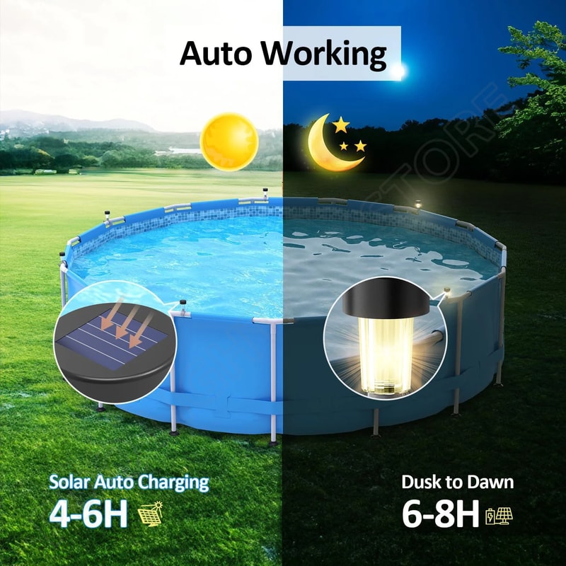 Solar Pool Light Frame For Outdoor Pool Fence Waterproof LED Lighting For Garden Swimming Pool Dec 3