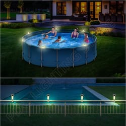 solar pool light frame for outdoor pool fence waterproof led lighting for garden & swimming pool decor