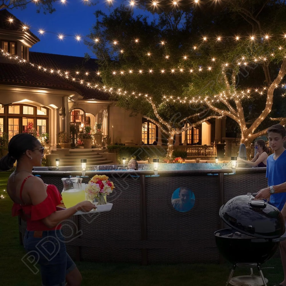 Solar Pool Light Frame For Outdoor Pool Fence Waterproof LED Lighting For Garden Swimming Pool Dec 4