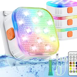 led submersible pool lights, rechargeable remote control swimming pool lights with timer, color changing