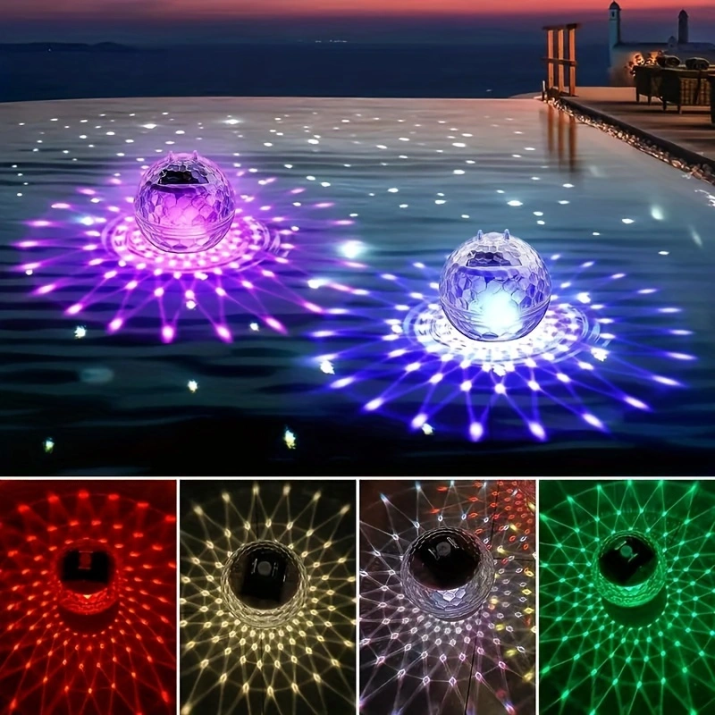 Solar Floating LED Lights For Swimming Pools Ponds Waterproof MultiColor Changing Lamp For Fish Ta 0