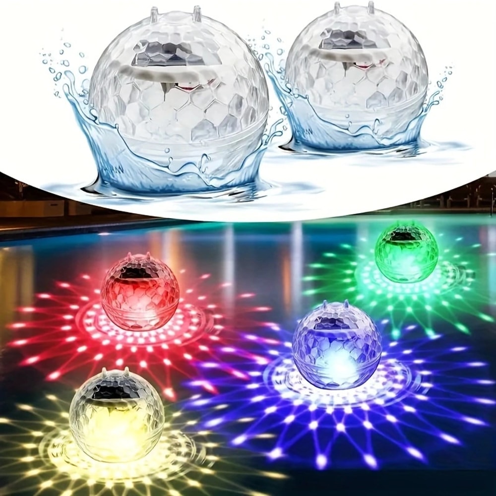 Solar Floating LED Lights For Swimming Pools Ponds Waterproof MultiColor Changing Lamp For Fish Ta 1