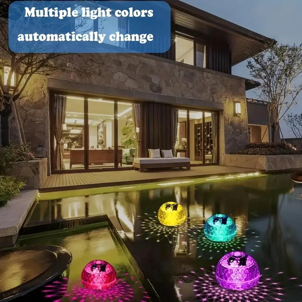 Solar Floating LED Lights For Swimming Pools Ponds Waterproof MultiColor Changing Lamp For Fish Ta 4