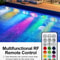 LED Submersible Pool Lights with Remote Control, Rechargeable Underwater Lights, Color Changing Timer for Pools