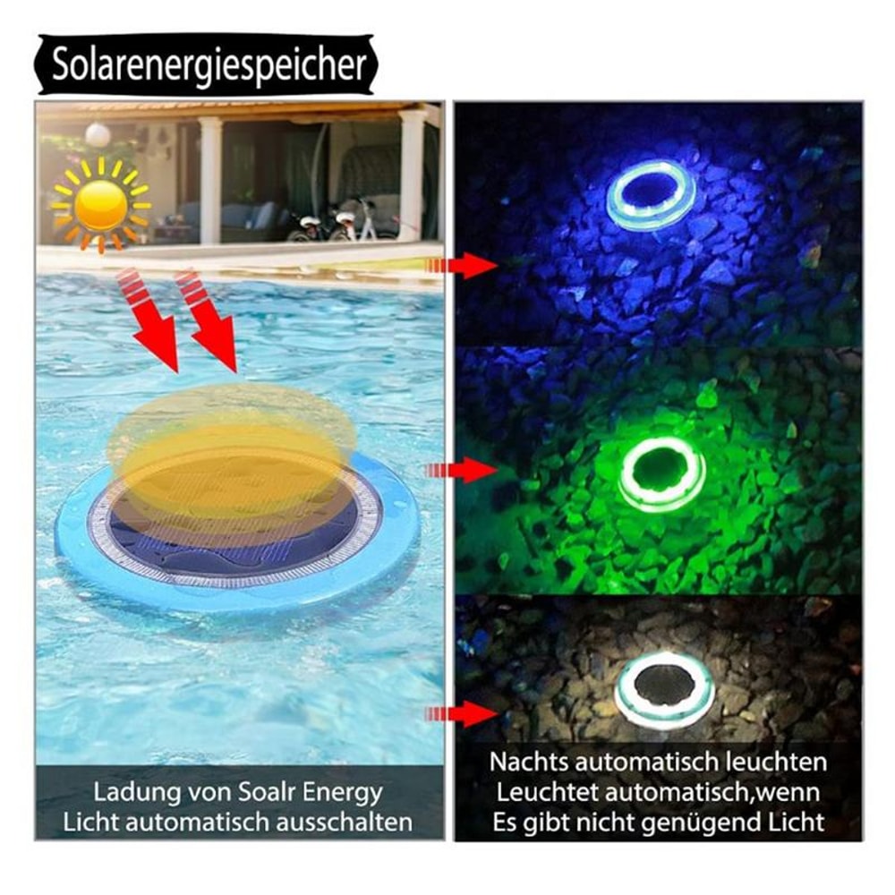 Solar Floating Pool Light Upgraded Waterproof Swimming Pool Lamp With Blue LED Outdoor Decorative G 1