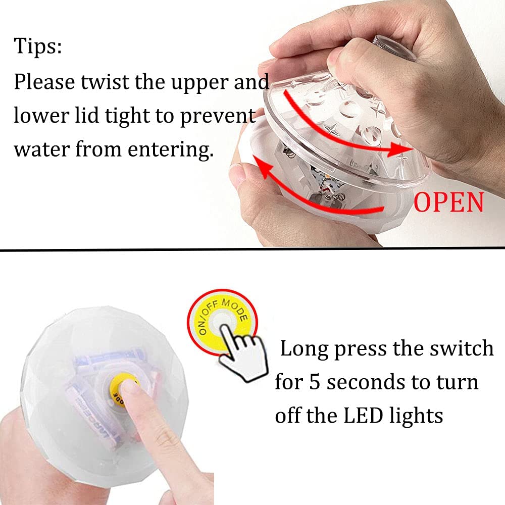 Underwater LED Light For Pool Spa Submersible Disco Lamp 4