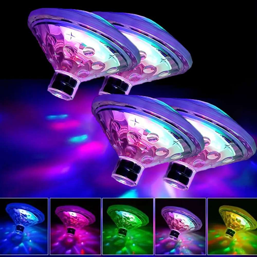 Underwater LED Light For Pool Spa Submersible Disco Lamp 8