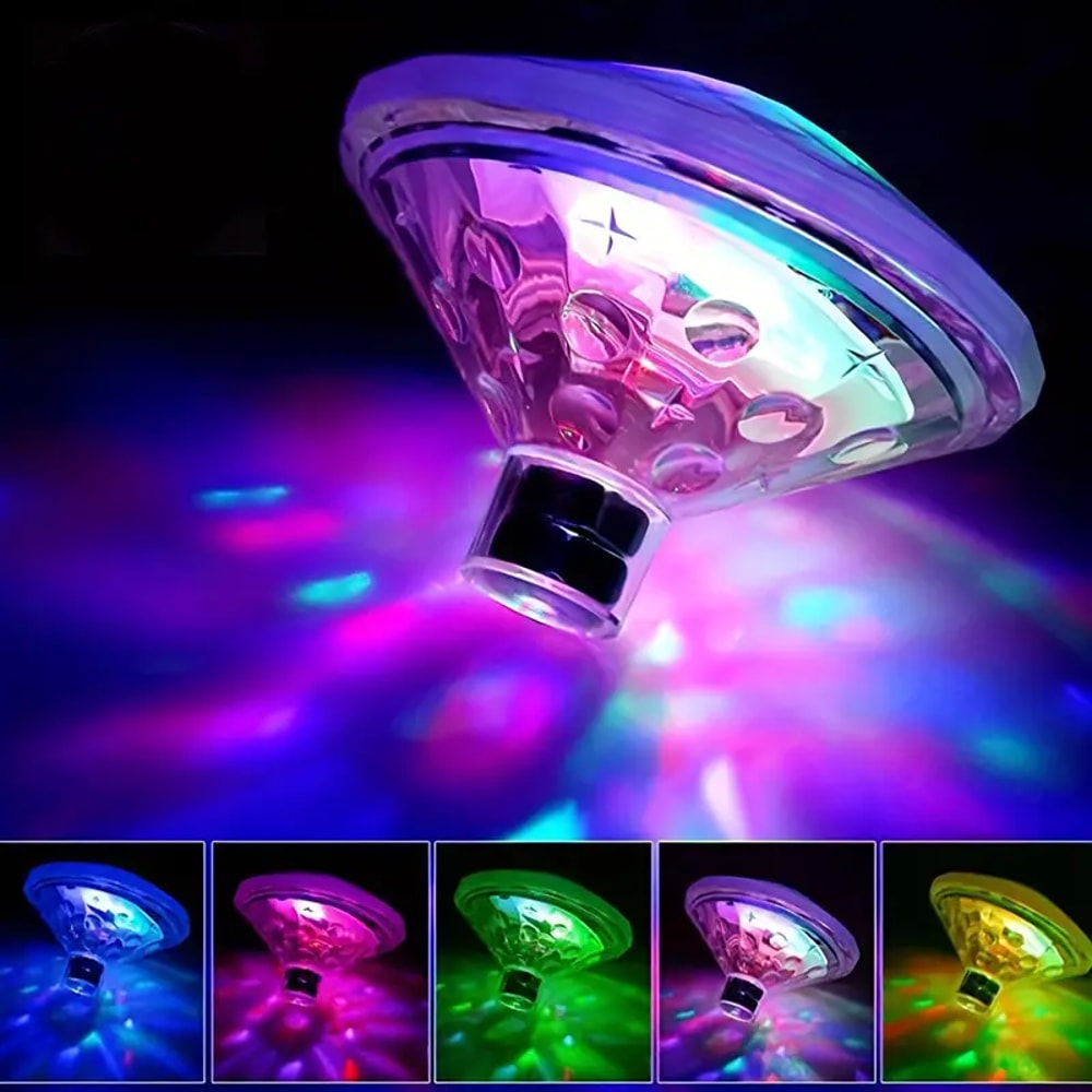 Underwater LED Light For Pool Spa Submersible Disco Lamp 6