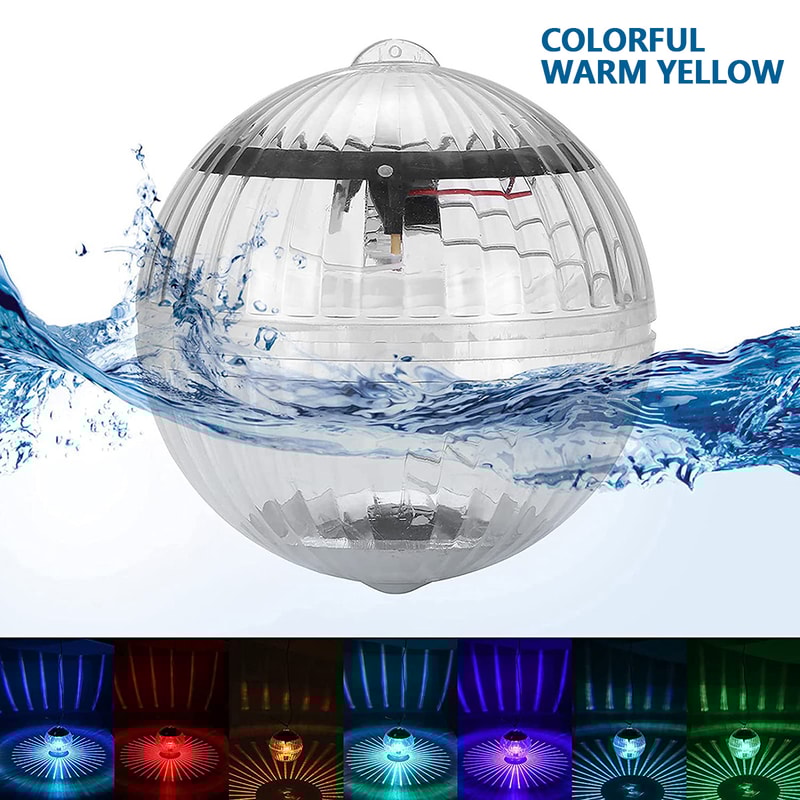 Solar Floating Pool Light Waterproof LED Glow Ball Lamp For Garden Pond Fountain Decoration 2
