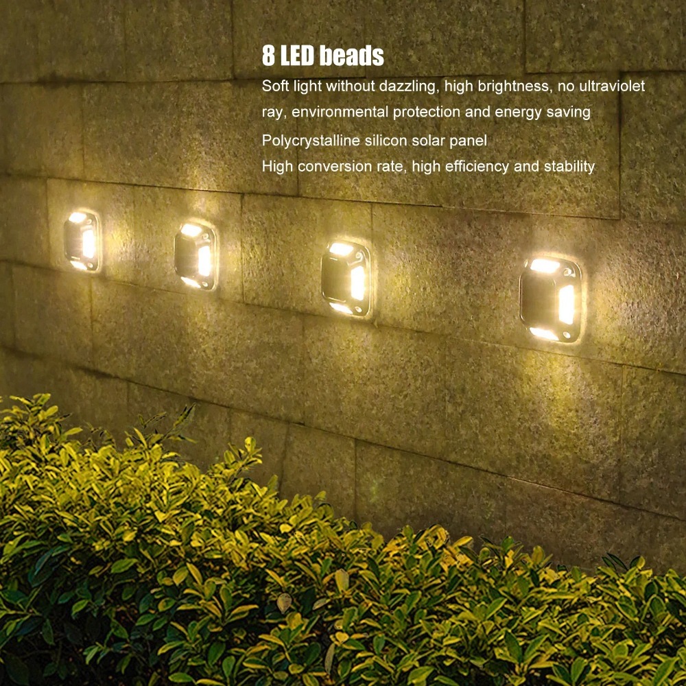 Solar Garden Lights Waterproof LED Outdoor Ground Lights for Courtyards & Driveways