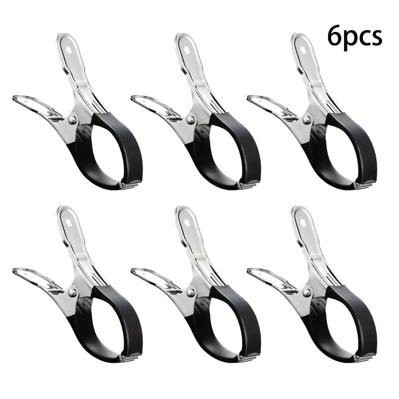 Stainless Steel Pool Cover Clips with Blue Handles Heavy Duty Windproof Spring Clips for Secure Pool Covers