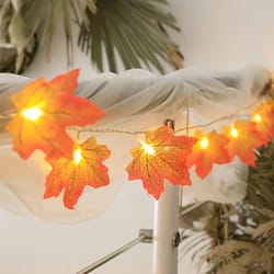 maple leaf string fairy lights battery powered led lights for home, party, holiday & outdoor decoration