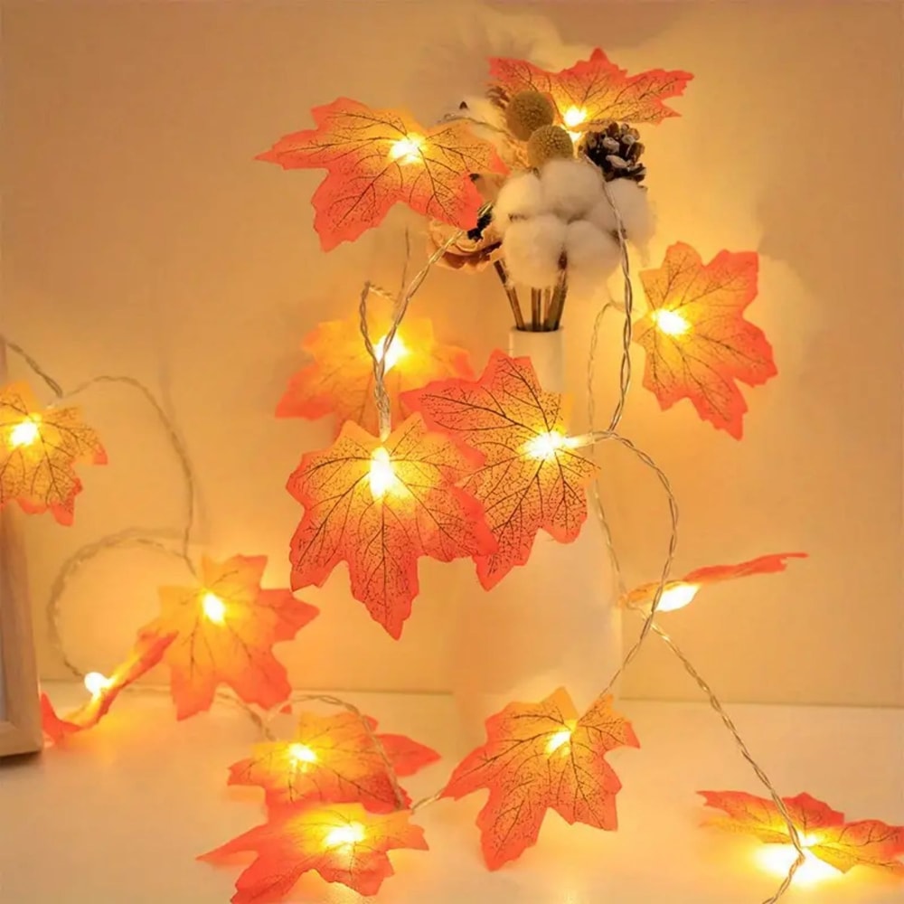 Maple Leaf String Fairy Lights Battery Powered LED Lights For Home Party Holiday Outdoor Decoratio 1