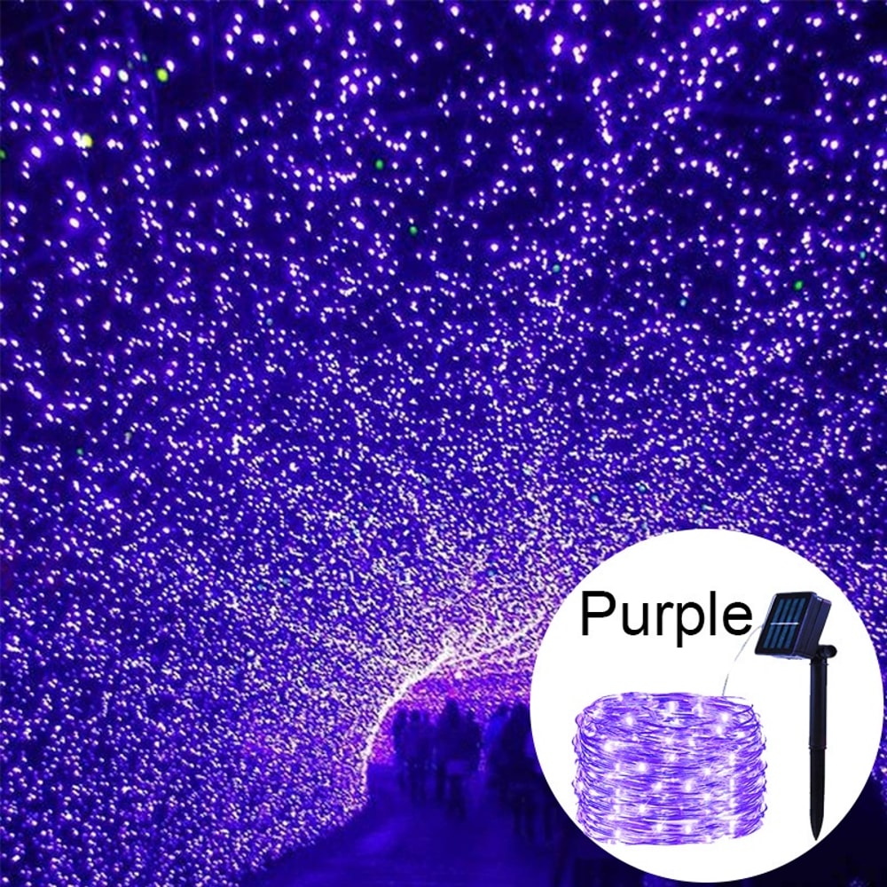 LED Solar Fairy String Lights Waterproof Outdoor Garden Lights for Patio, Yard & Christmas Decor